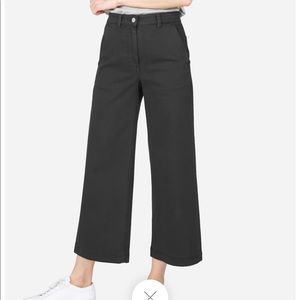 Everlane Wide Leg Crop Pants (black) Size 10
